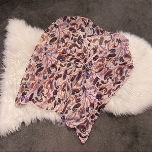 Paisley chiffon kaftan top